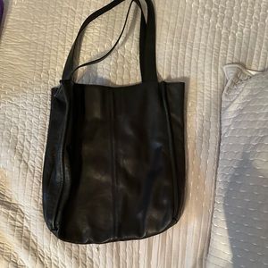 Large leather shoulder bag